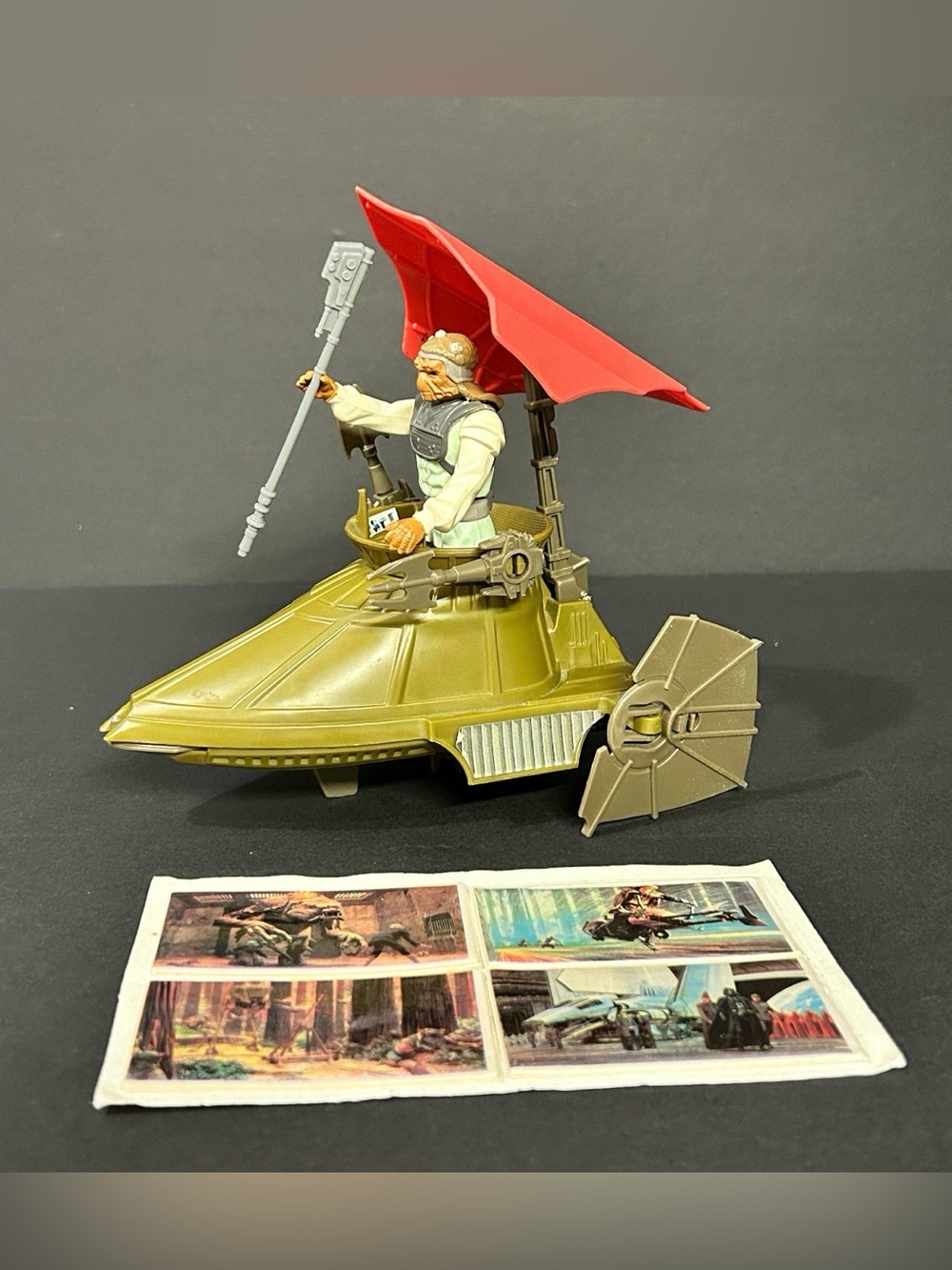Vintage 1983 Kenner Star Wars Desert Sail Skiff Mini-Rig w/ Klaatu Figure